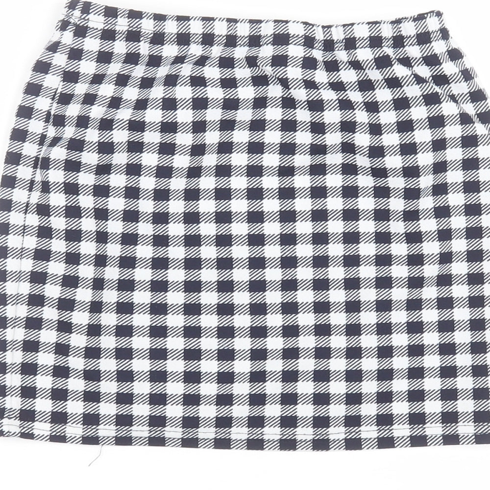 SheIn Girls White  Cotton Mini Skirt Size 9 Years  Regular