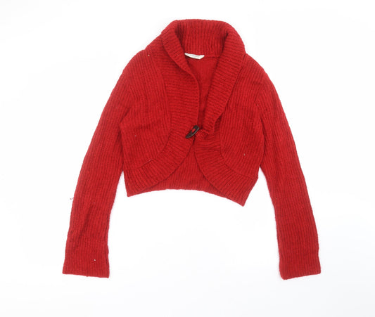 Womens UK Size S Editions Red Cardigan Jumper