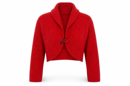 Womens UK Size S Editions Red Cardigan Jumper