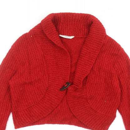 Womens UK Size S Editions Red Cardigan Jumper