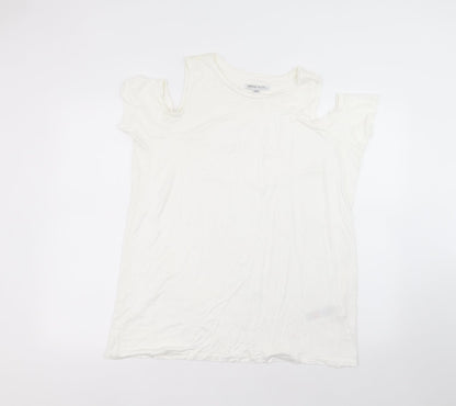 capsule  Womens White  Viscose Basic T-Shirt Size 18 Round Neck