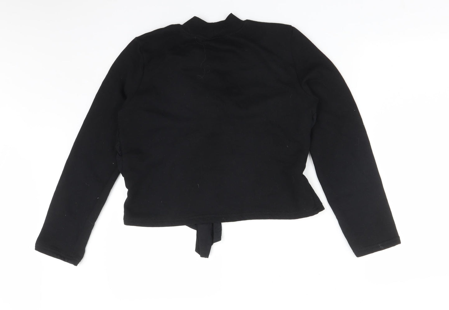 Zara Womens Black  Cotton Pullover Sweatshirt Size S