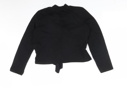 Zara Womens Black  Cotton Pullover Sweatshirt Size S