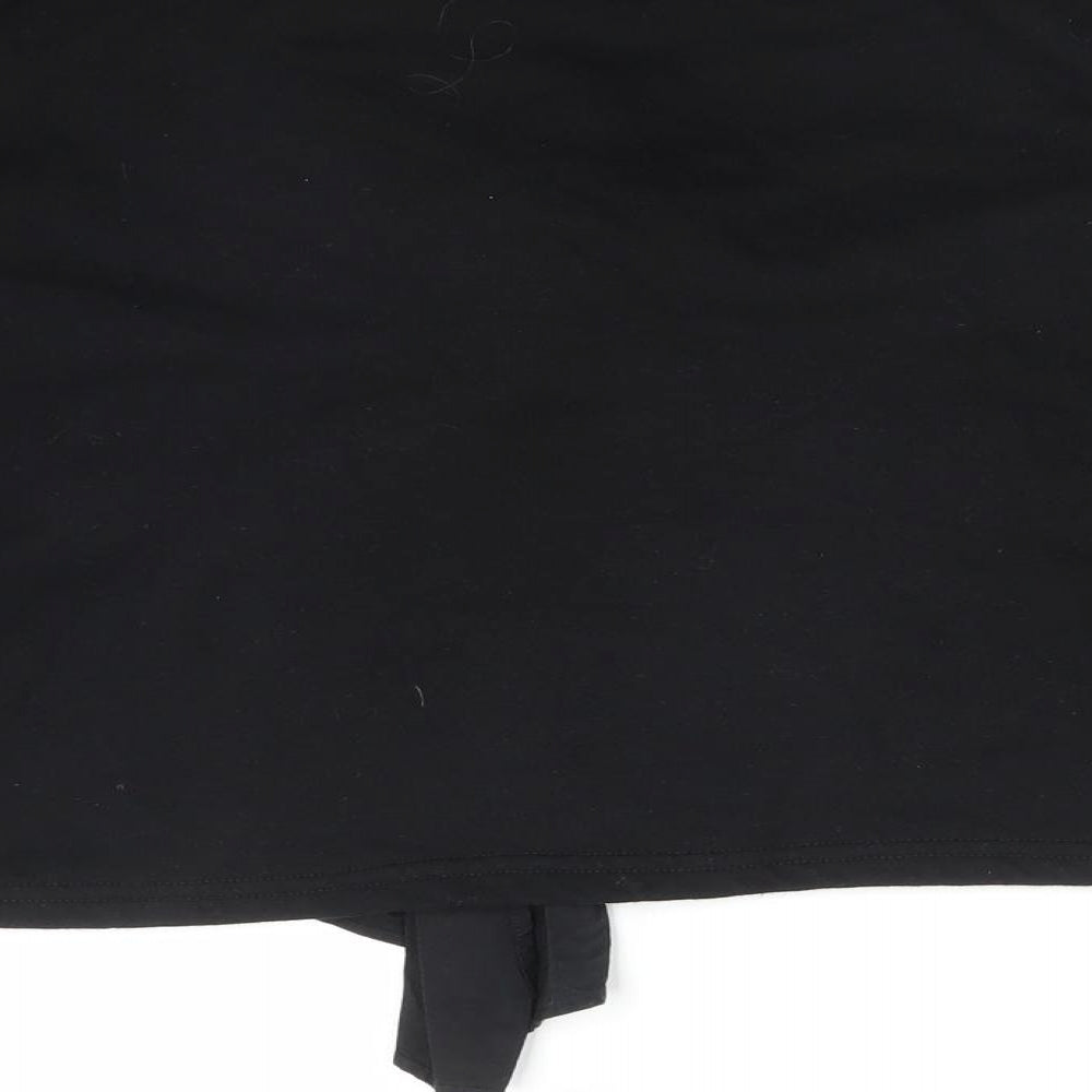 Zara Womens Black  Cotton Pullover Sweatshirt Size S