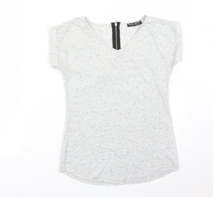 Womens UK Size 6 Select Grey Basic T-Shirt