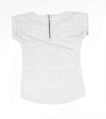 Womens UK Size 6 Select Grey Basic T-Shirt