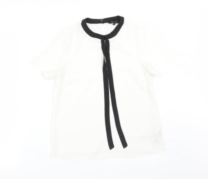 Womens UK Size 6 New Look White Basic T-Shirt