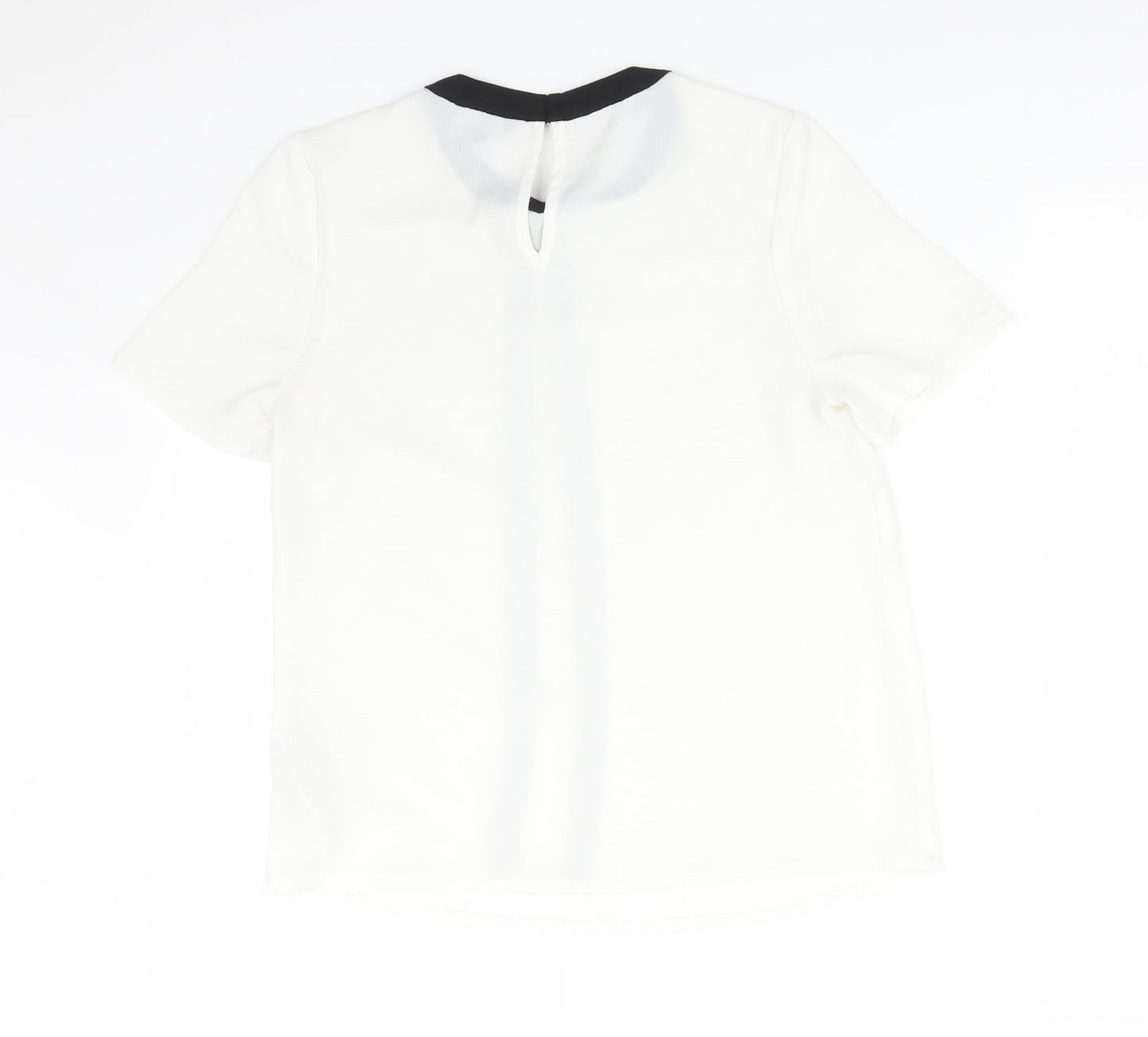 Womens UK Size 6 New Look White Basic T-Shirt