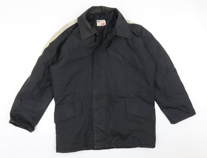 Mens UK Size M IOMA Black Overcoat
