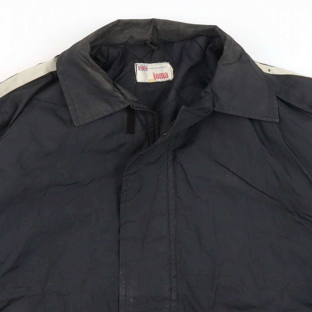 Mens UK Size M IOMA Black Overcoat