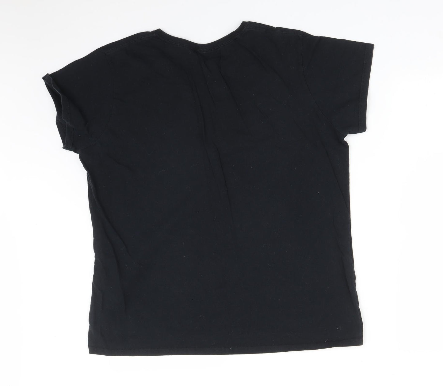 Womens UK Size XL LOVE ISLAND Black Basic T-Shirt