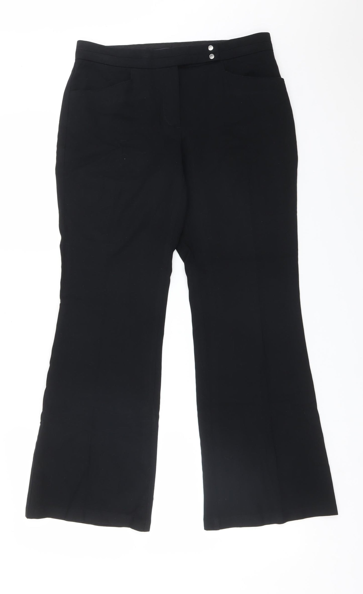 Womens UK Size 10 M&S Regular Fit  Black Trousers