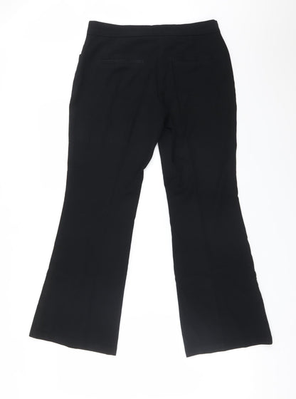 Womens UK Size 10 M&S Regular Fit  Black Trousers