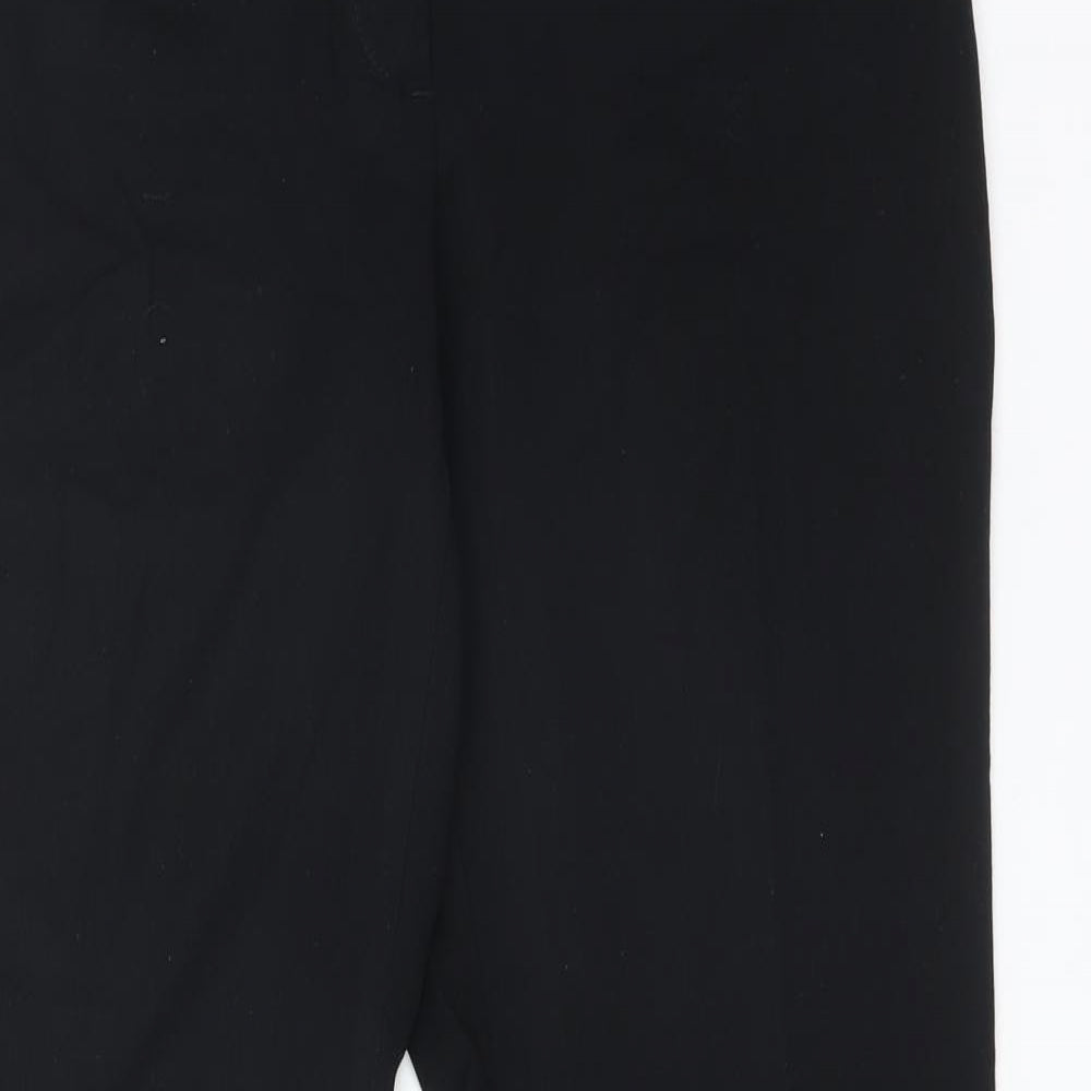 Womens UK Size 10 M&S Regular Fit  Black Trousers