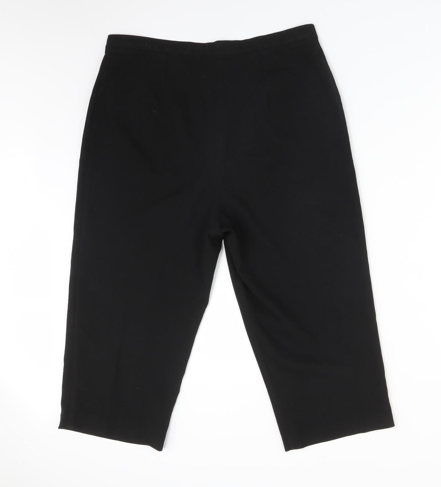 Womens UK Size 16 Essentials Regular Fit Dress Pants Black Trousers
