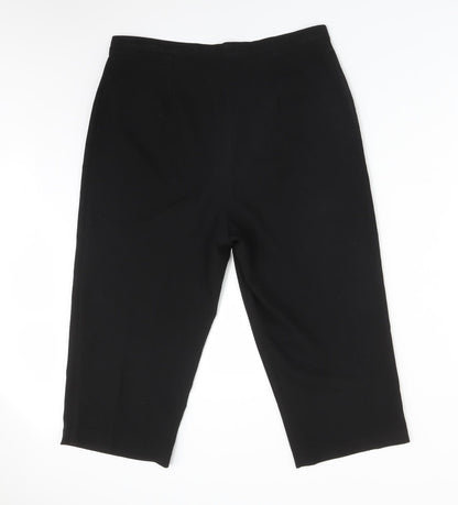 Womens UK Size 16 Essentials Regular Fit Dress Pants Black Trousers