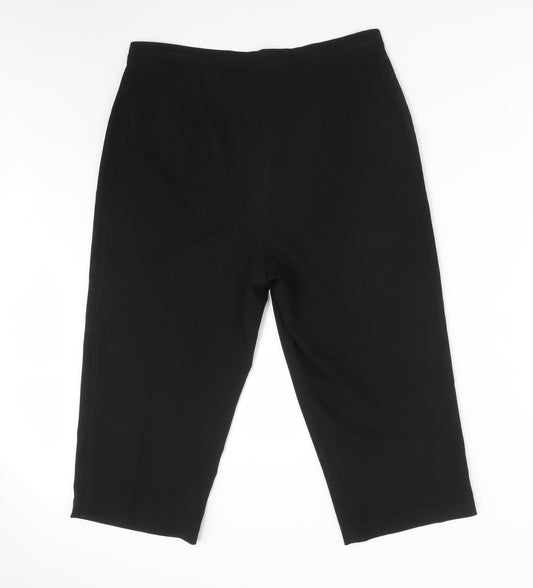 Womens UK Size 16 Essentials Regular Fit Dress Pants Black Trousers