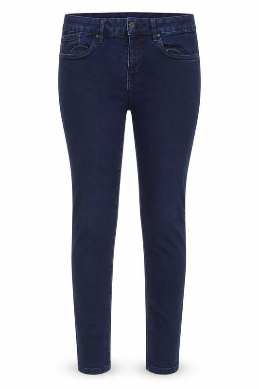 Front view of ESMARA women’s blue cotton skinny jeans, size UK 30, 29-inch leg regular