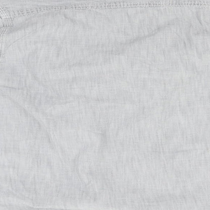 Mens UK Size  Preworn Grey  Button-Up Long Sleeve Casual Shirt