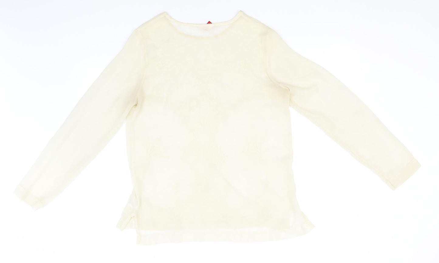 Matalan Womens Beige  Polyester Basic Blouse Size 12 Round Neck