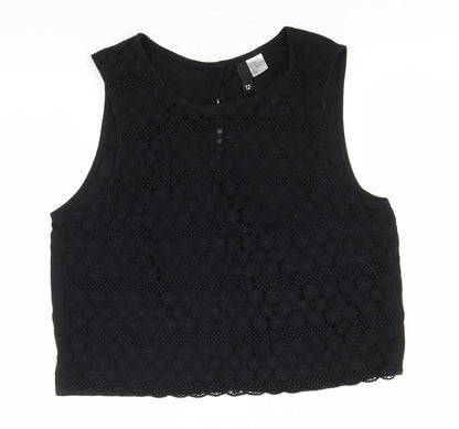 Womens UK Size 12 Divided Black Basic Tank
