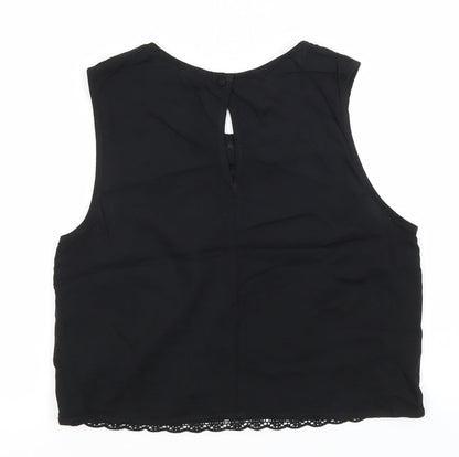 Womens UK Size 12 Divided Black Basic Tank