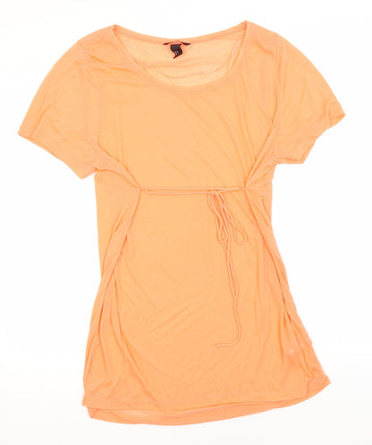 Womens UK Size M H&M Orange Basic T-Shirt