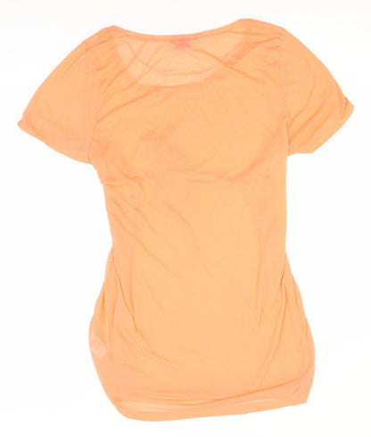 Womens UK Size M H&M Orange Basic T-Shirt