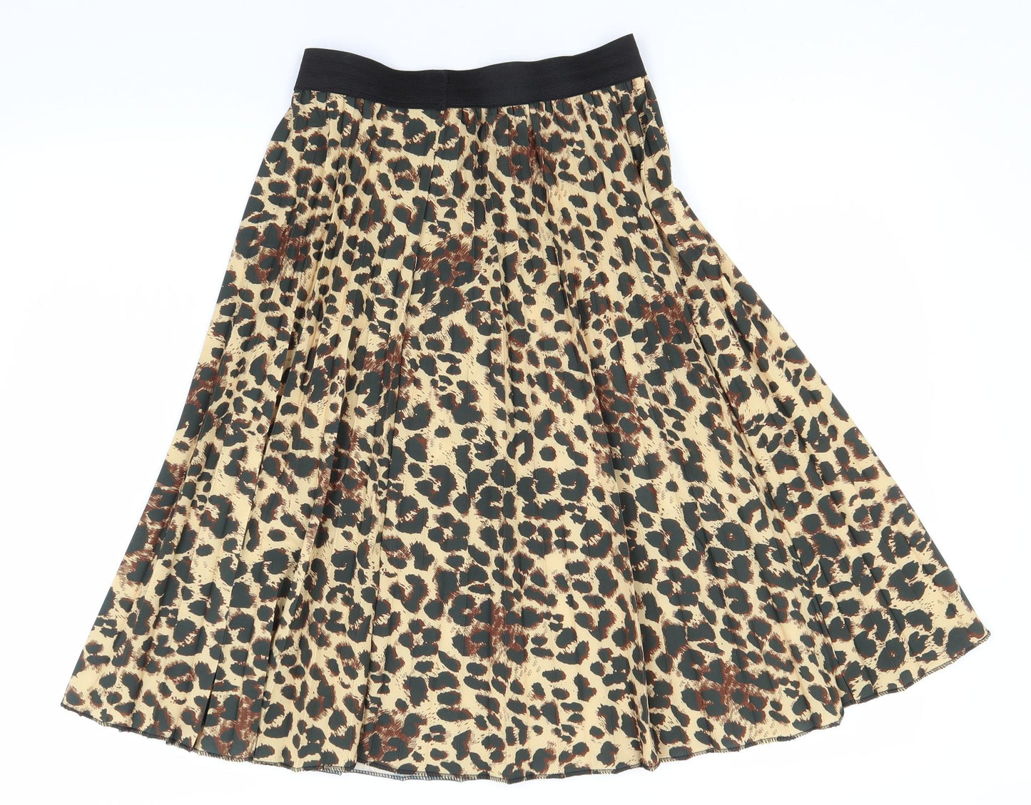 Boohoo Womens Brown Animal Print Polyester A-Line Skirt Size S