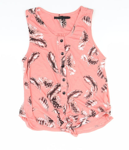 Womens UK Size 10 Crafted Pink Basic Tank