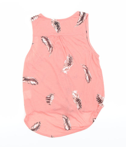 Womens UK Size 10 Crafted Pink Basic Tank