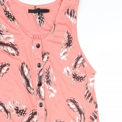 Womens UK Size 10 Crafted Pink Basic Tank