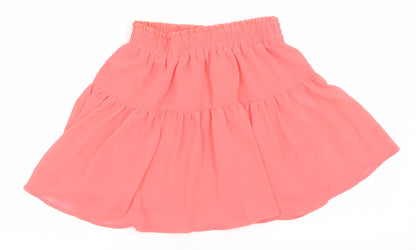 Divided Womens Red  Polyester A-Line Skirt Size 10