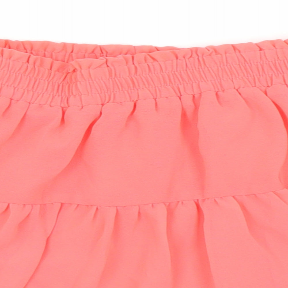 Divided Womens Red  Polyester A-Line Skirt Size 10