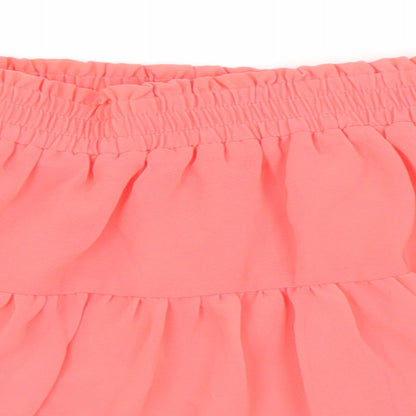 Divided Womens Red  Polyester A-Line Skirt Size 10