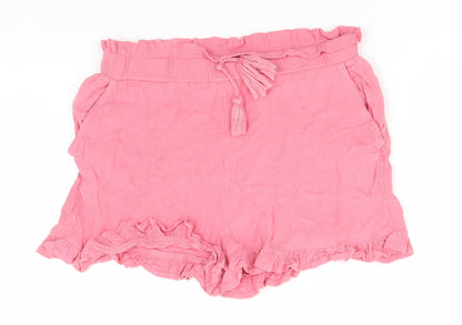 TU Girls Pink  Viscose Cargo Shorts Size 10 Years  Regular