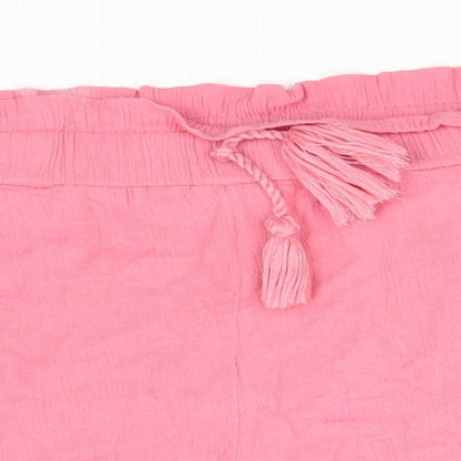 TU Girls Pink  Viscose Cargo Shorts Size 10 Years  Regular