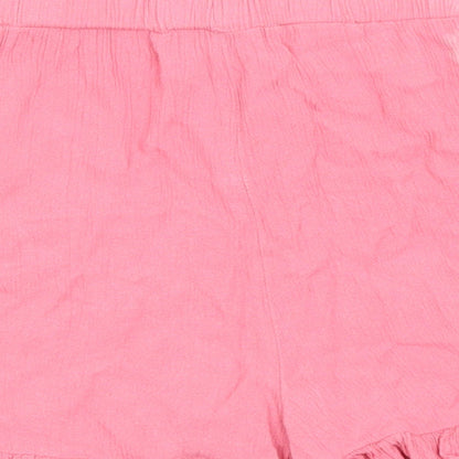TU Girls Pink  Viscose Cargo Shorts Size 10 Years  Regular