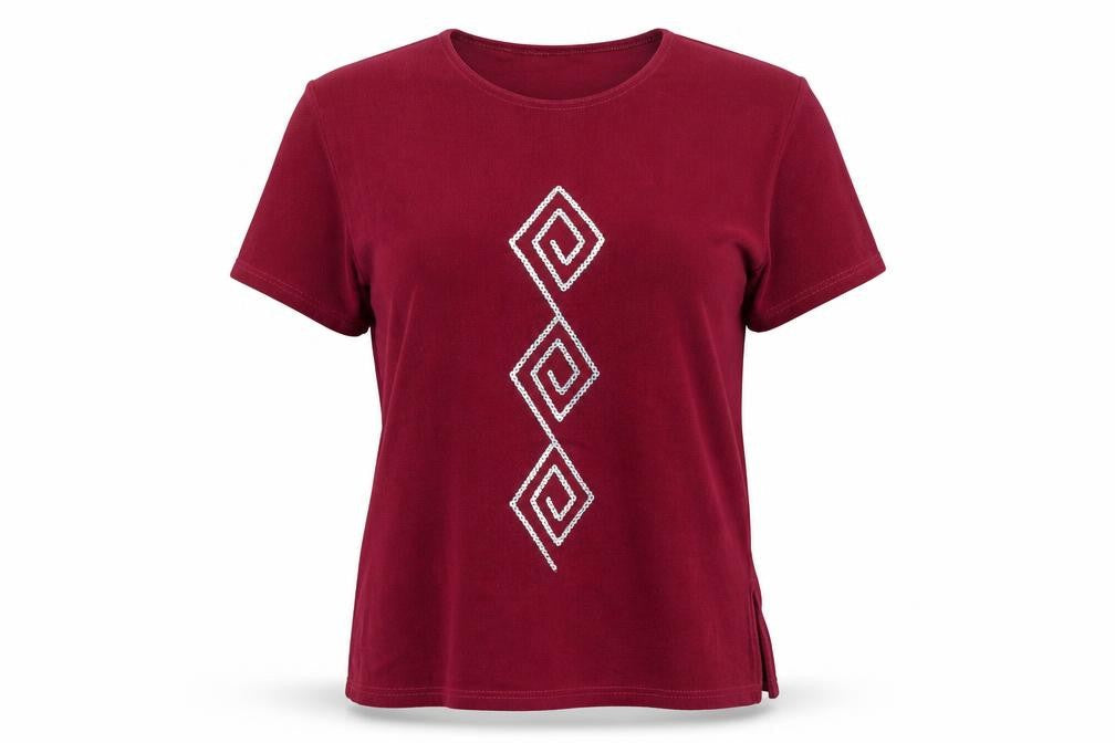 Front view of Silverstone women’s pink polyester basic t-shirt, size M, round neck