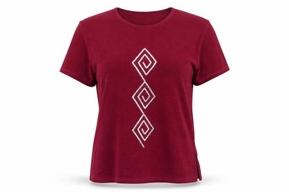 Front view of Silverstone women’s pink polyester basic t-shirt, size M, round neck