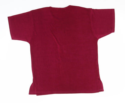Silverstone Womens Pink  Polyester Basic T-Shirt Size M Round Neck