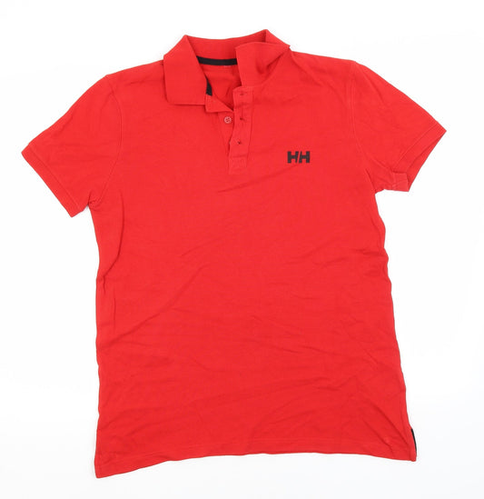 Preworn Mens Red  Cotton  Polo  Collared