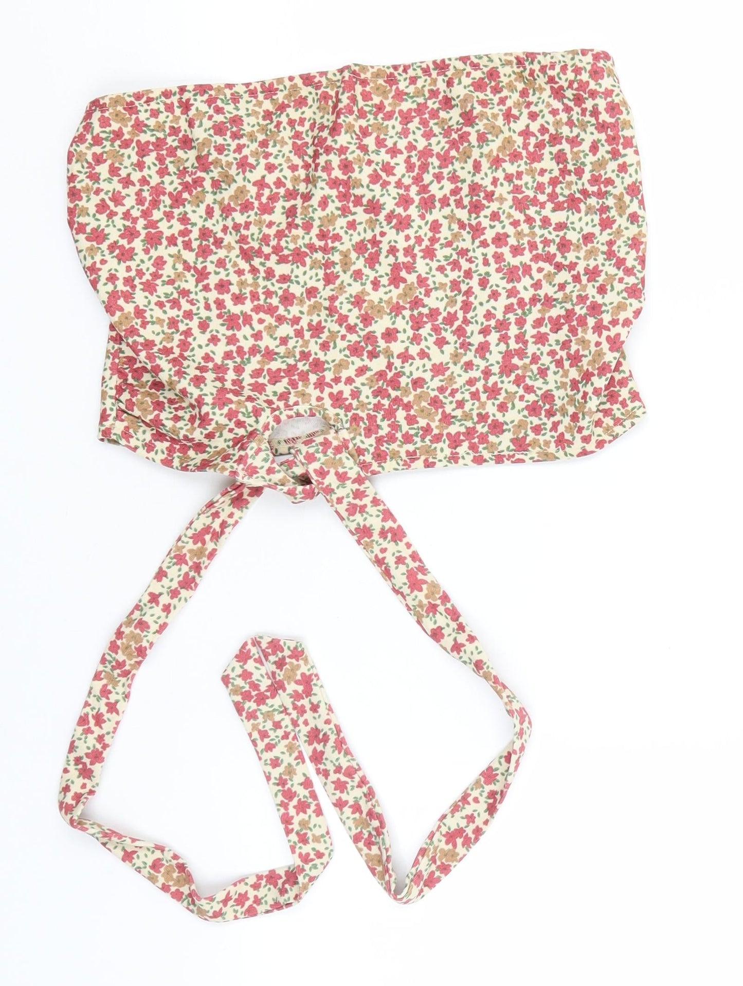 SheIn Womens Ivory Floral Polyester Basic Tank Size M Off the Shoulder