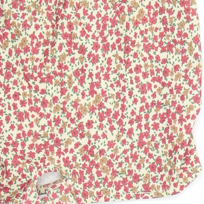 SheIn Womens Ivory Floral Polyester Basic Tank Size M Off the Shoulder