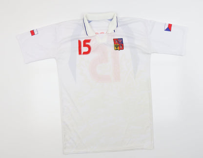 Preworn Mens White    T-Shirt  Collared