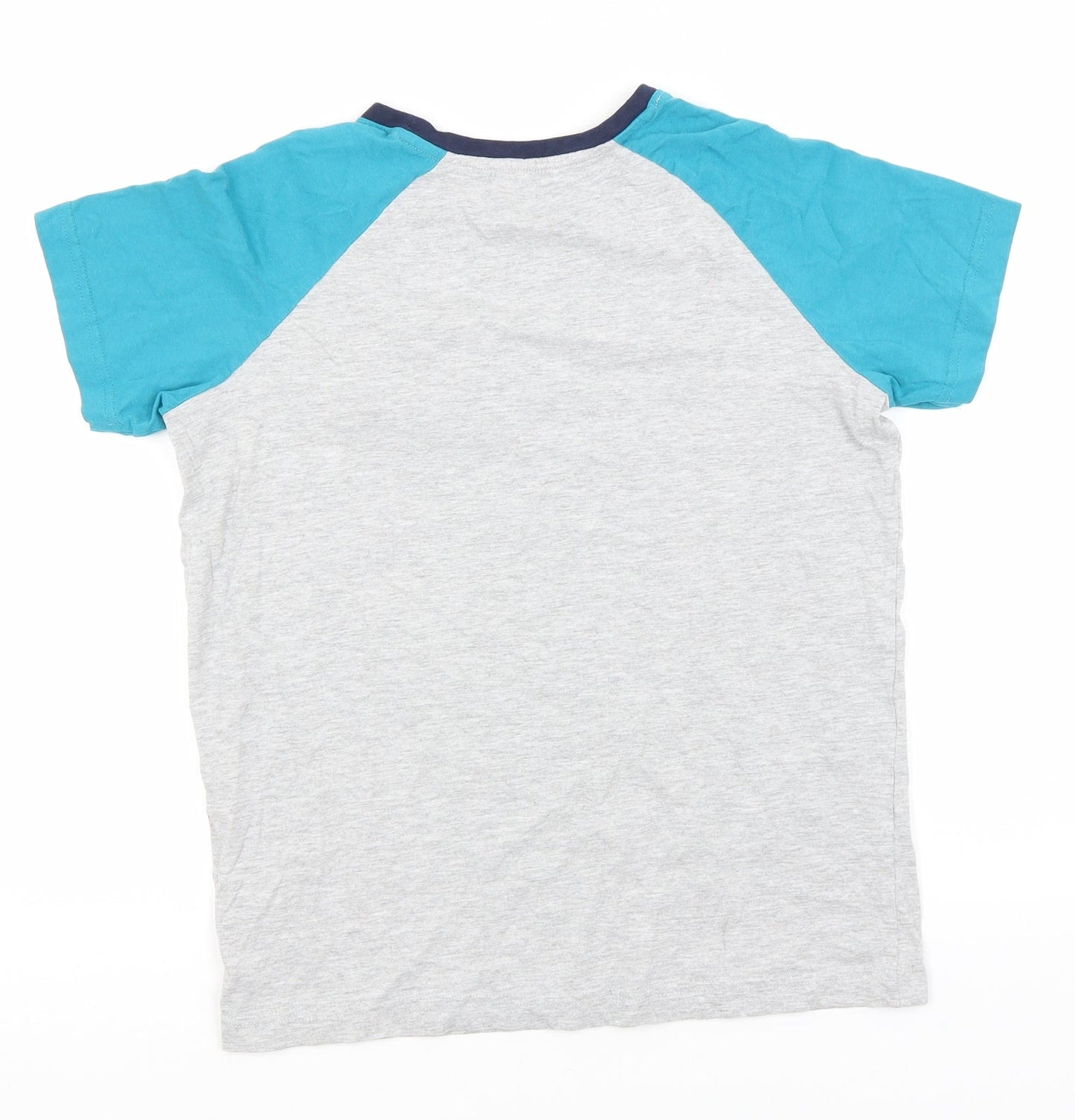 Matalan Boys Grey  Cotton Basic T-Shirt Size 13 Years Round Neck  - Team Chill