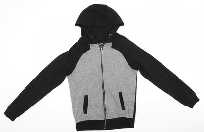 Mens UK Size S Genetic Apparel Grey Full Zip Hoodie