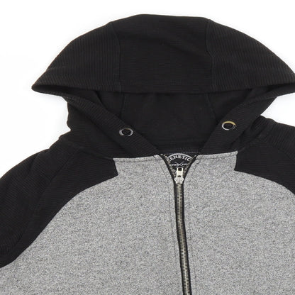 Mens UK Size S Genetic Apparel Grey Full Zip Hoodie