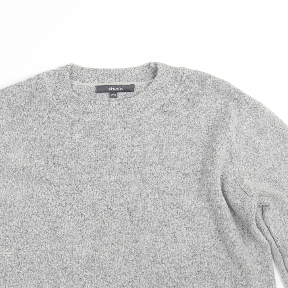 Womens UK Size 12 Studio Grey Pullover Jumper
