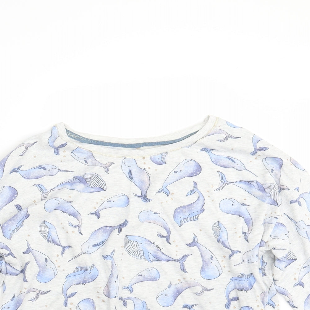 George Womens Grey Animal Print Cotton Pullover Sweatshirt Size 8   - Lounge Wear